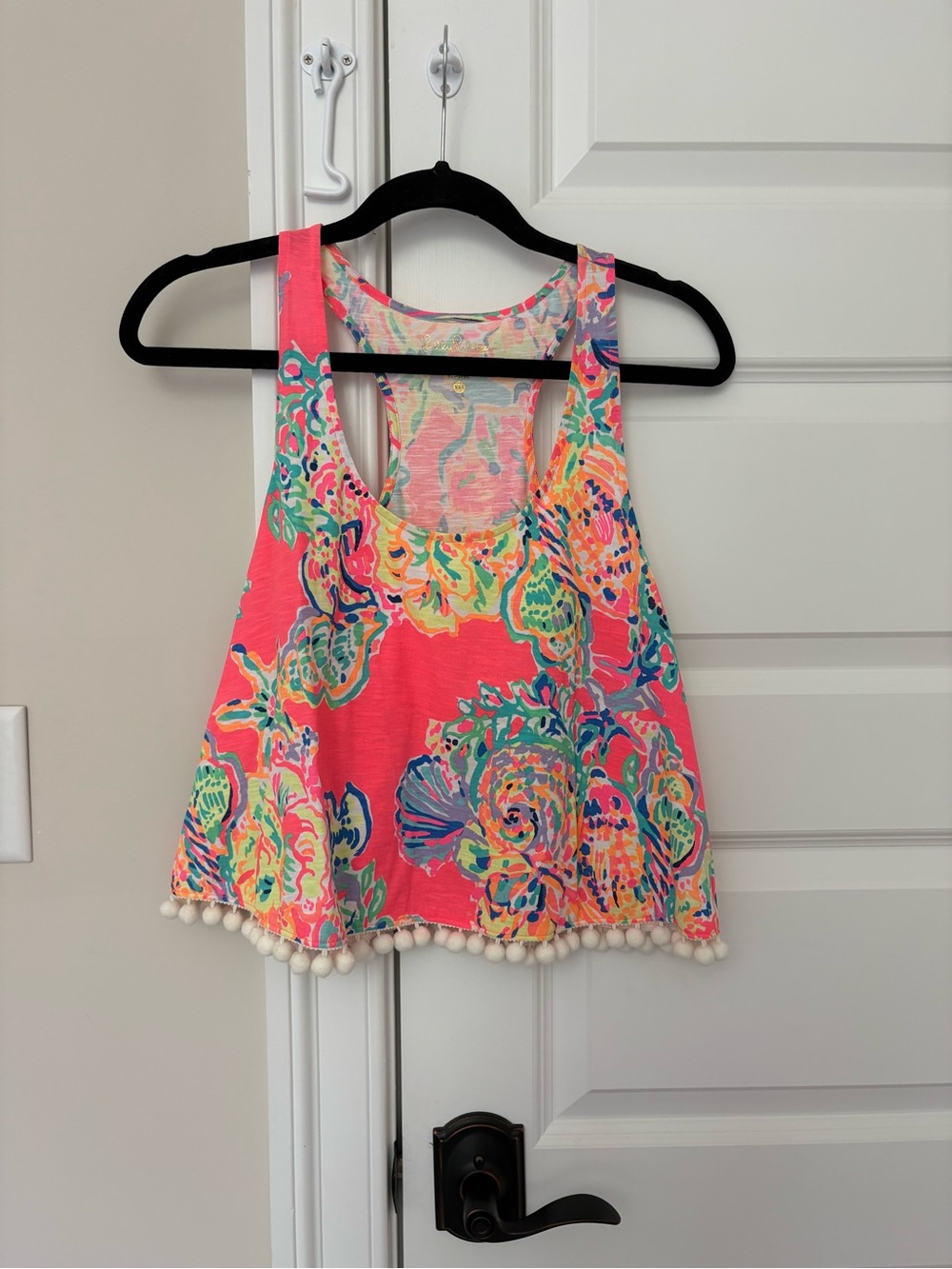 Lilly Pulitzer - Bright Floral Pom-Pom Tank Top